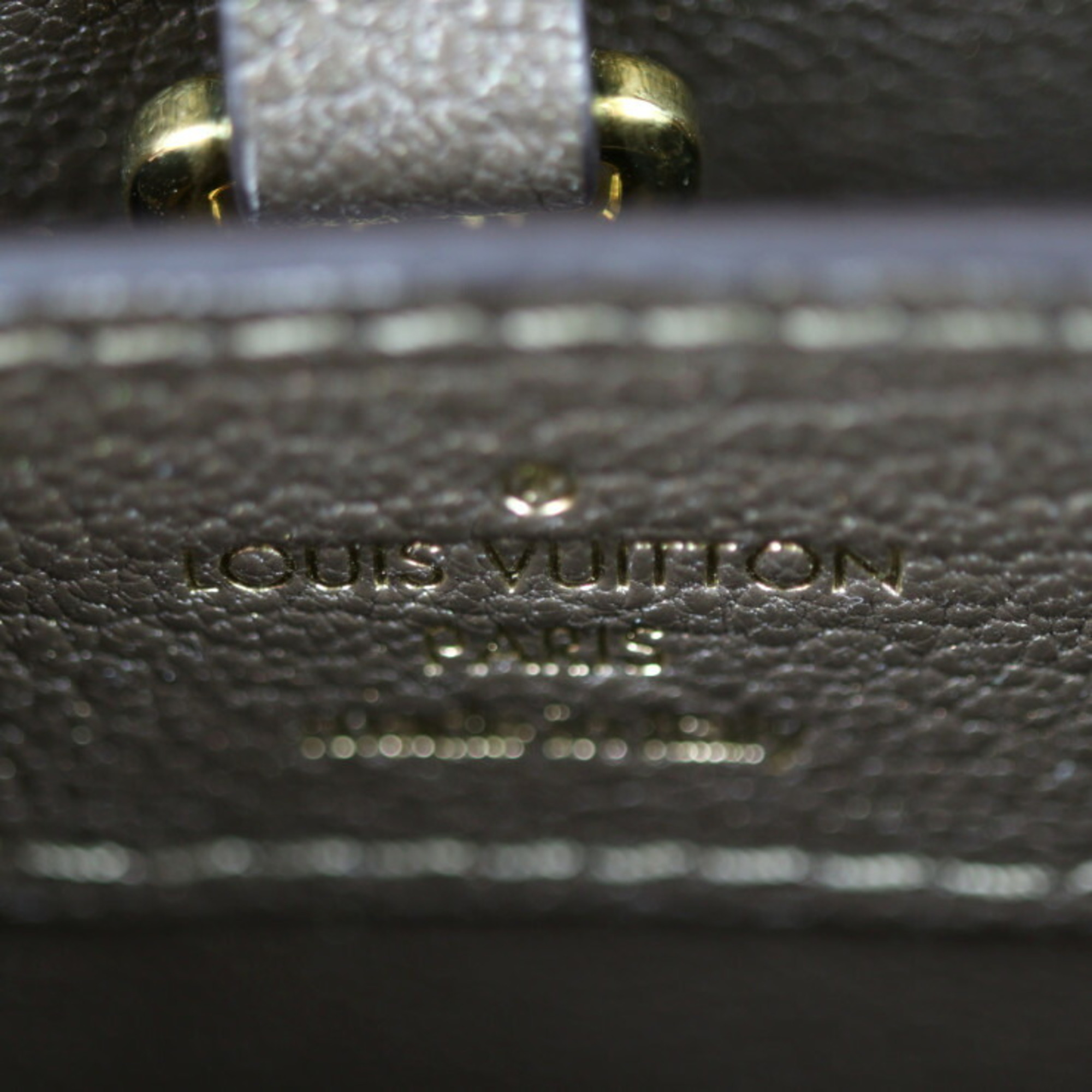 LOUIS VUITTON Louis Vuitton Capucines BB Handbag Leather Mink Fur Olive Beige Shoulder Bag