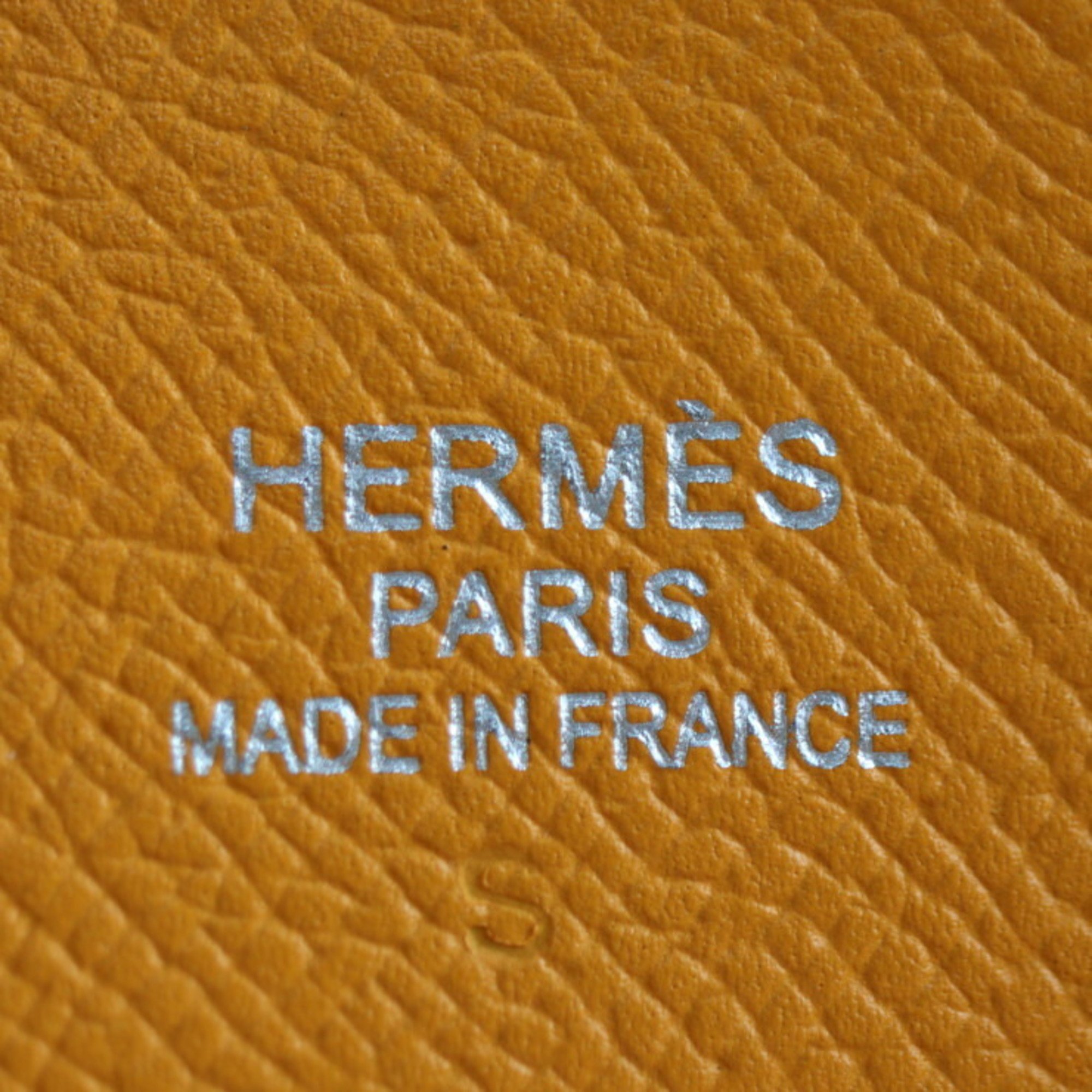 HERMES Maxibox Cabas 36 Tote Bag Evercolor Vaux Epson Origan Jaune Doll Shoulder X Engraved