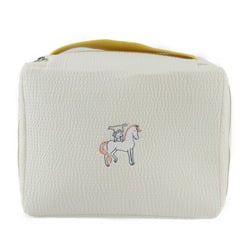 HERMES Cabriole To-Go Handbag 103472M Cotton Canvas Cream Pouch Toiletry Bag Medium Alice Chervin