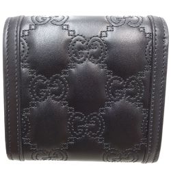 GUCCI Gucci Business Card Holder/Card Case Wallet 723799 Bifold Leather Black 180260