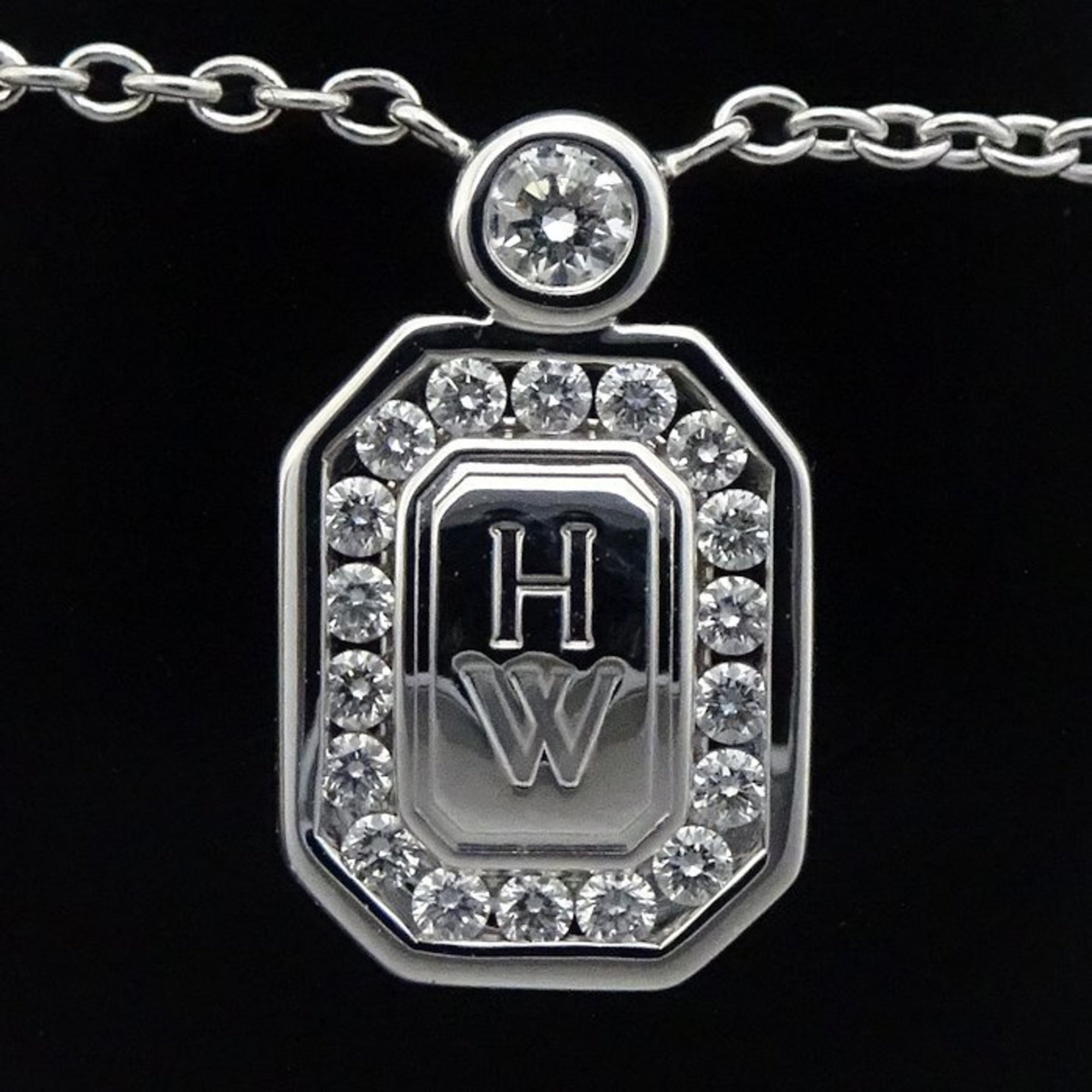 HARRY WINSTON HW Necklace Diamond PEDWRD16HWL K18WG White Gold 291347
