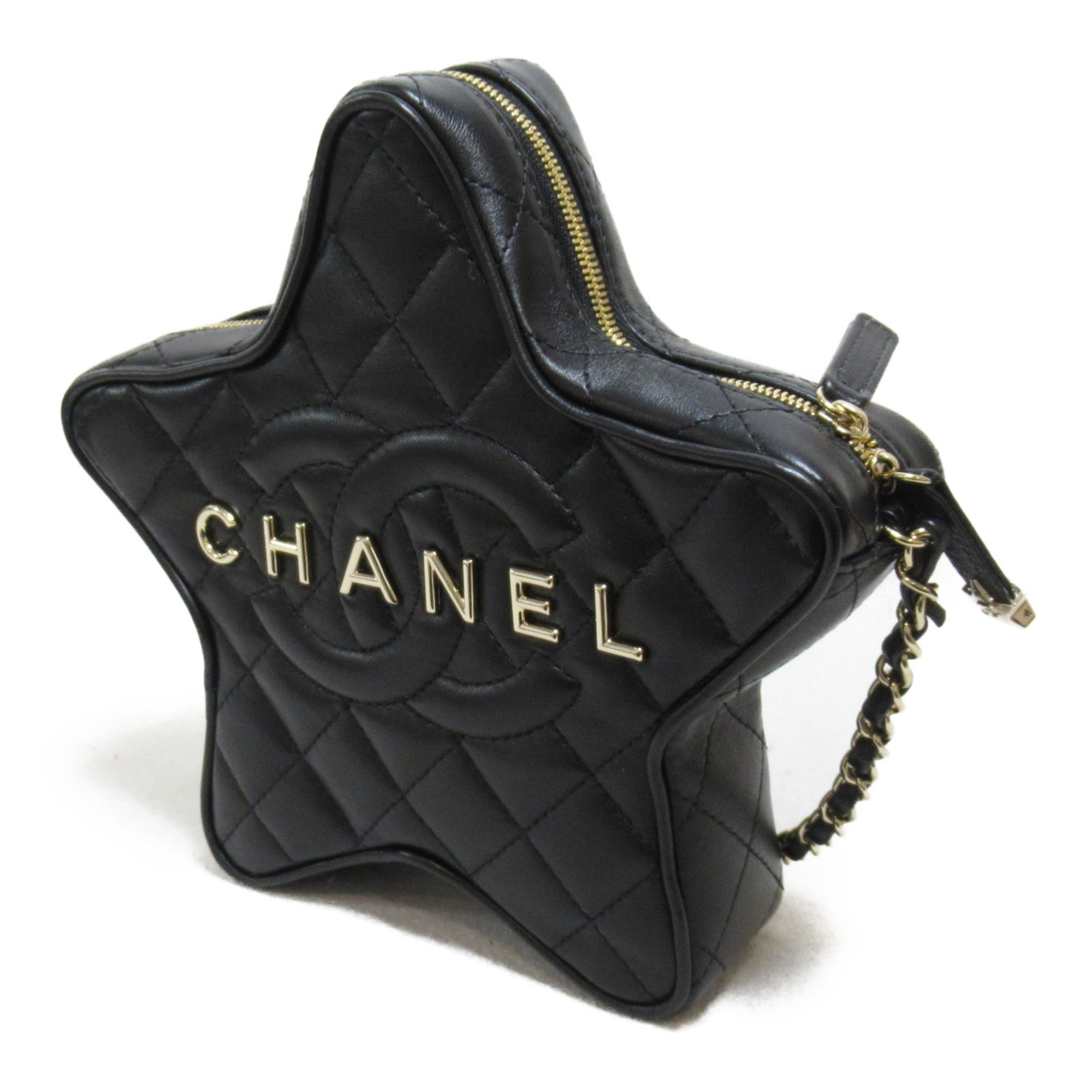CHANEL ChainShoulder Bag Black Lambskin (sheep leather) AS4579