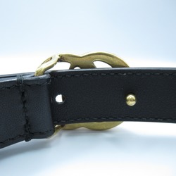 GUCCI [GG Marmont] Shiny buckle belt Black leather 409417 AP00T
