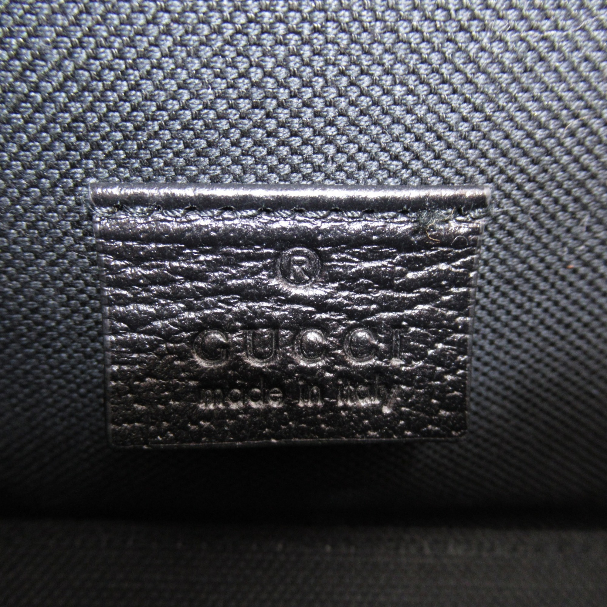 GUCCI Horsebit 1955 Mini Shoulder Bag Black canvas leather 699296