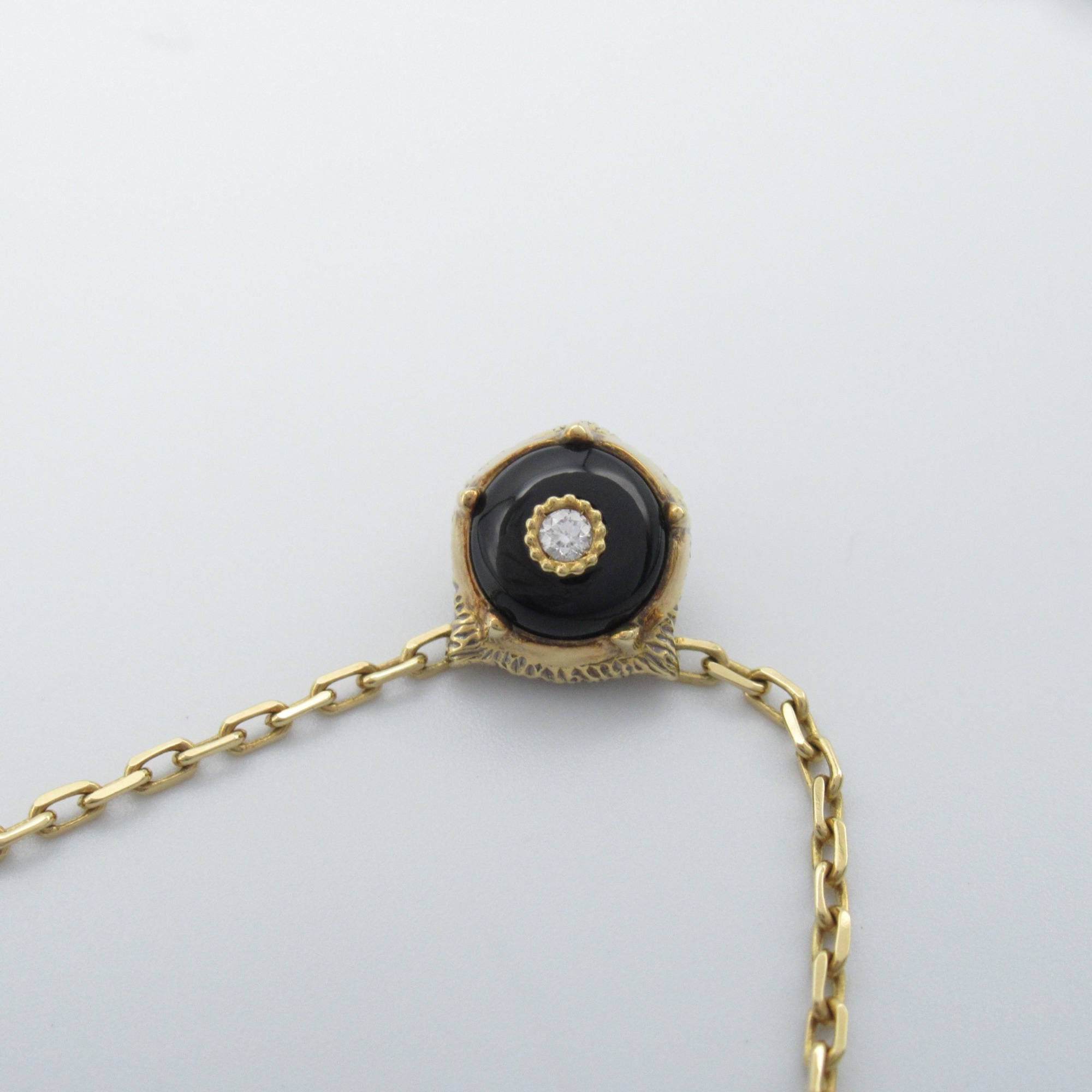 GUCCI Onyx/Diamond Bracelet Black Clear K18 (Yellow Gold) diamond Onyx