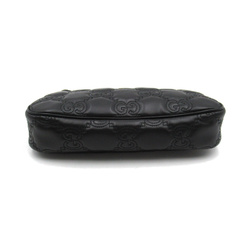 GUCCI GGMatelasse Leather 2way Shoulder Bag Black leather 735049UM8HG1046
