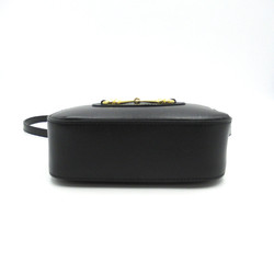 GUCCI [Gucci Horsebit 1955] Small Shoulder Bag Black leather 7601961AAQD1000