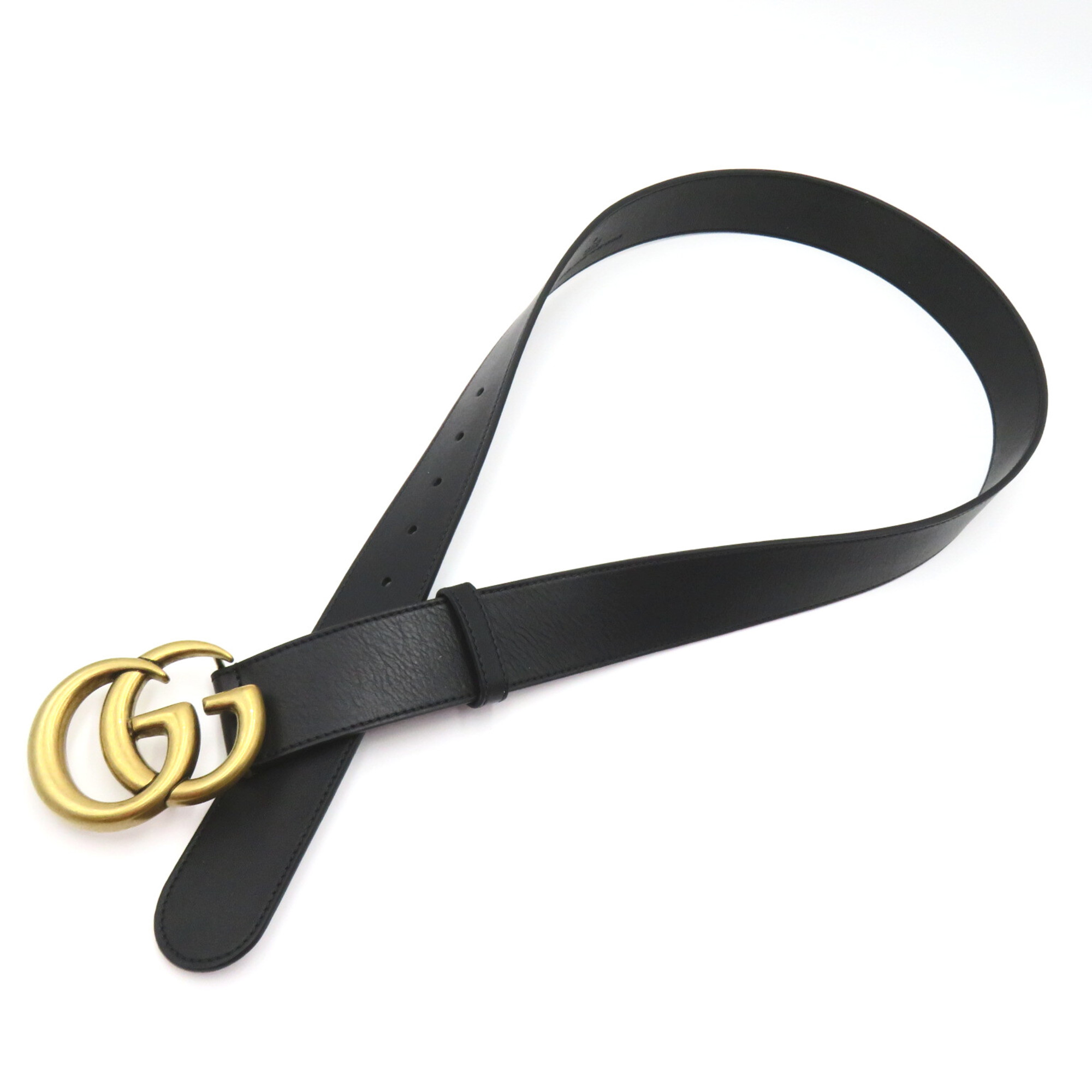 GUCCI GG Marmont leather belt Black leather 397660AAA5Z100095