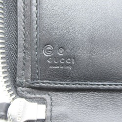 GUCCI Micro Guccishima round long wallet Black leather 391465