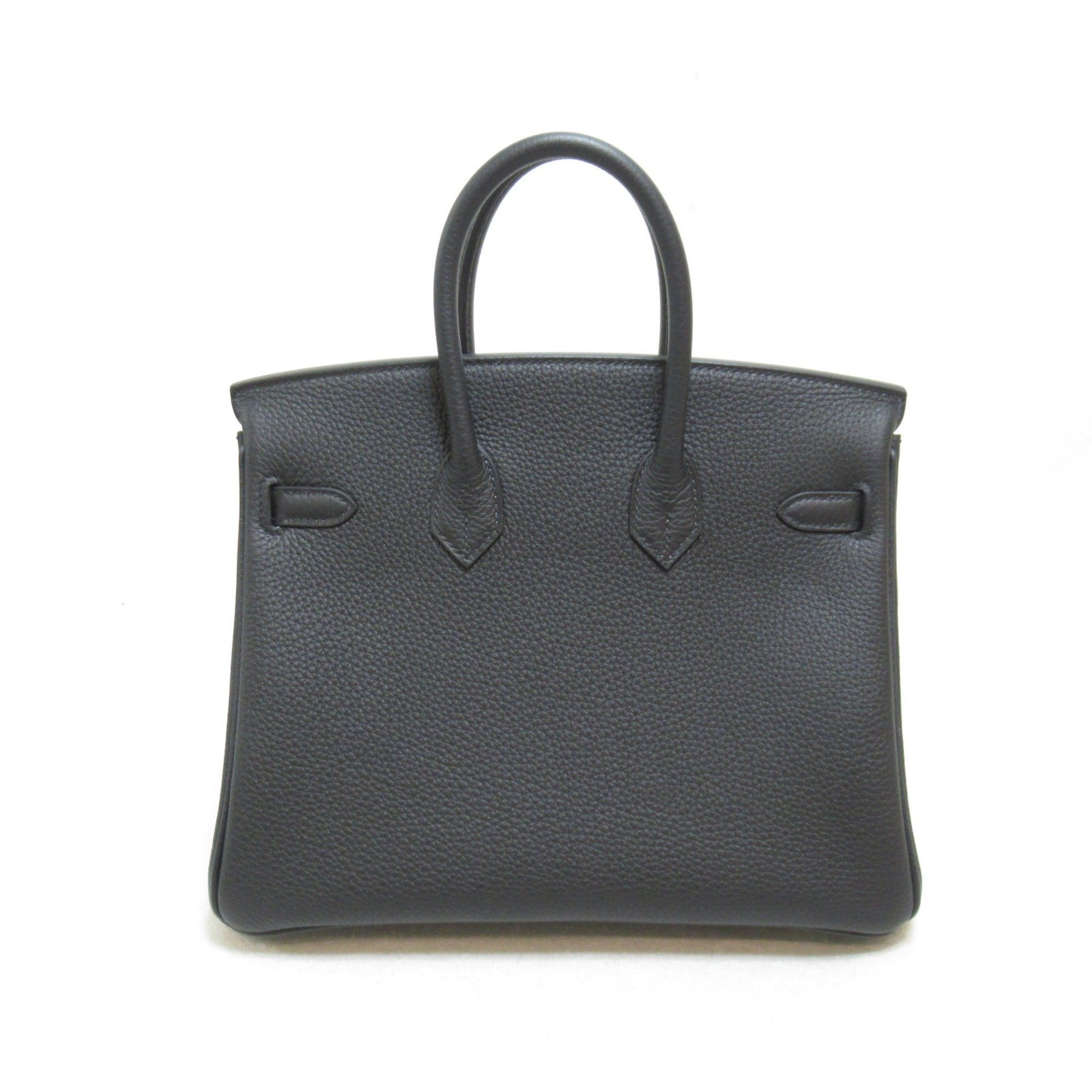 HERMES Birkin 25 handbag Black Togo leather leather