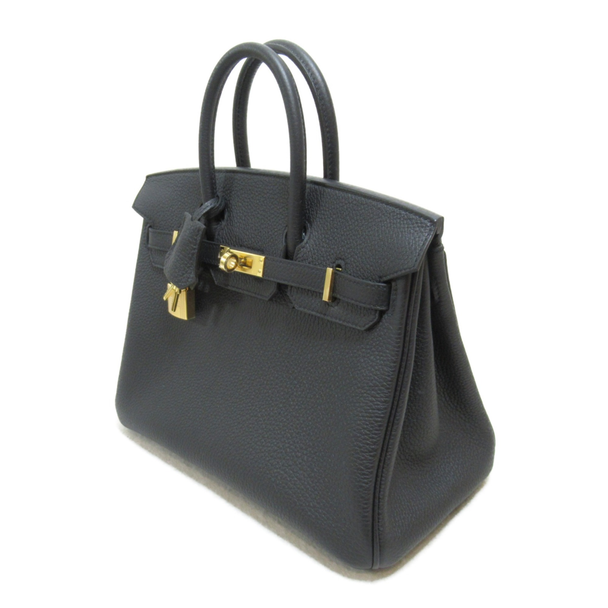 HERMES Birkin 25 handbag Black Togo leather leather