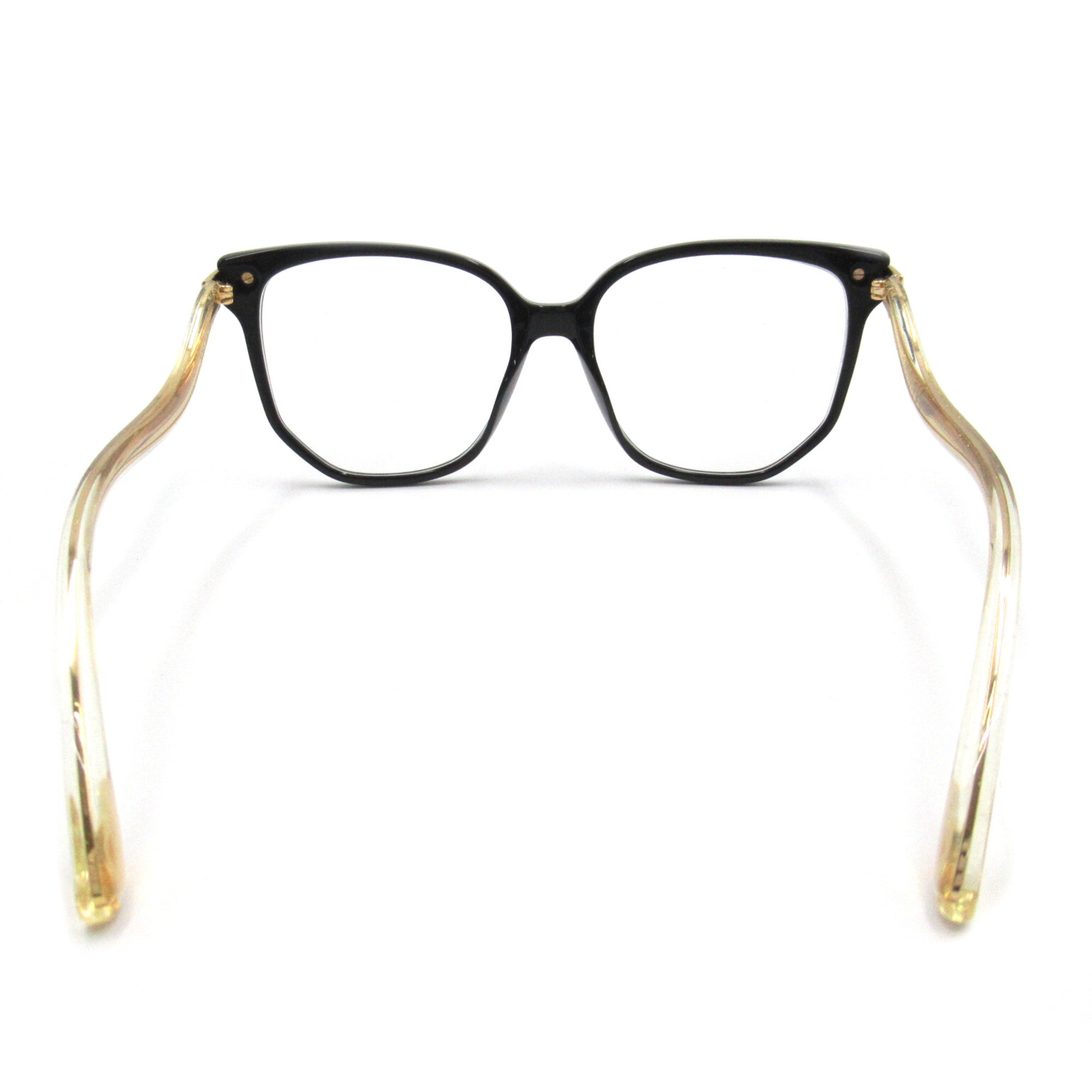 JIMMY CHOO Date Glasses Glasses Frame Black Gold Stainless Steel Plastic 257 807(55)