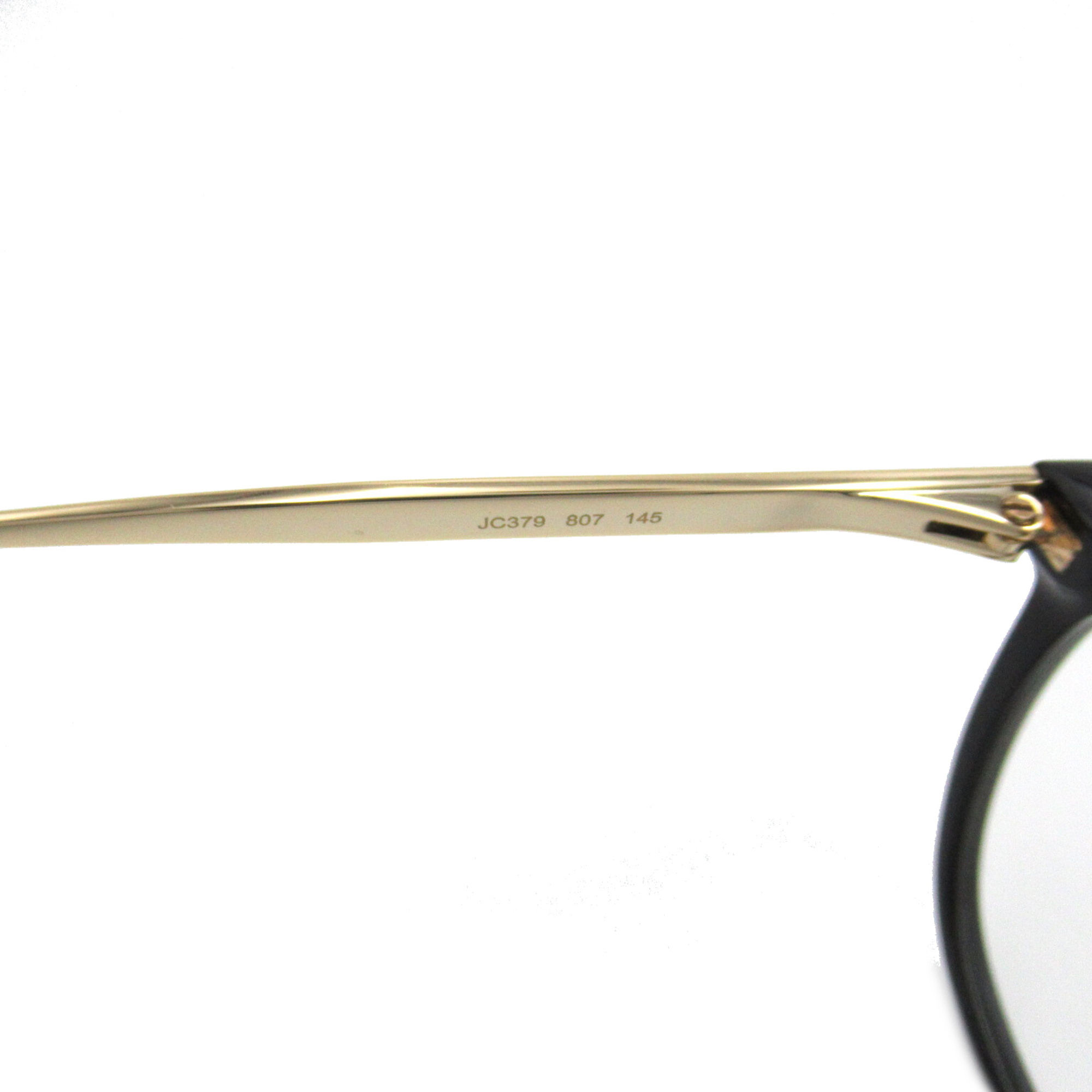JIMMY CHOO Date Glasses Glasses Frame Black Gold Stainless Steel Plastic 379 807(54)
