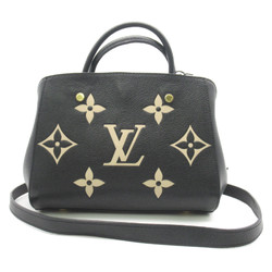 LOUIS VUITTON Montagne BB Shoulder Bag Black Black Monogram empreinte leather M45778