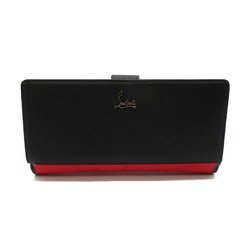 Christian Louboutin Round long wallet Black Red Calfskin (cowhide) 3195086H358