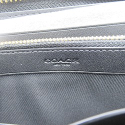 COACH Round long wallet Black leather 73738GDBLK