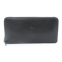 IL BISONTE Round long wallet Black leather SZW046BK128