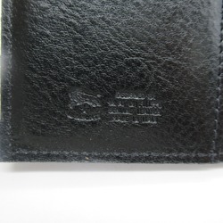 IL BISONTE Tri-fold long wallet Black leather SCW009BK110