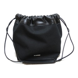 JIL SANDER Shoulder Bag Black leather canvas J07WG0027P4860001