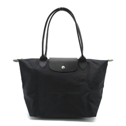 Longchamp Le Pliage Green M Shoulder Bag Black Noir recycled polyamide canvas L2605919001