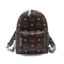 MCM Backpack Black Brown Polyurethane/Polyester/Others MMKDAVE01