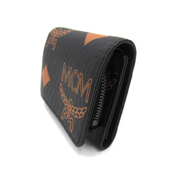 MCM Tri-fold wallet Black Brown Polyurethane/Polyester/Others MYLDATA02