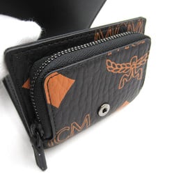 MCM Tri-fold wallet Black Brown Polyurethane/Polyester/Others MYLDATA02