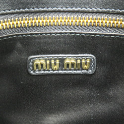 Miu Miu Matelasse 2way Tote Bag Black leather 5BG263N88F0002