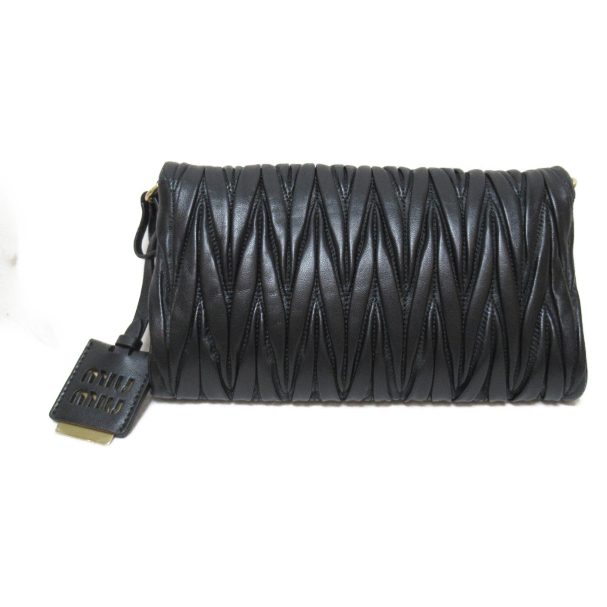 Miu Miu Materasse Shoulder Bag Black leather 5BH080N88F0002