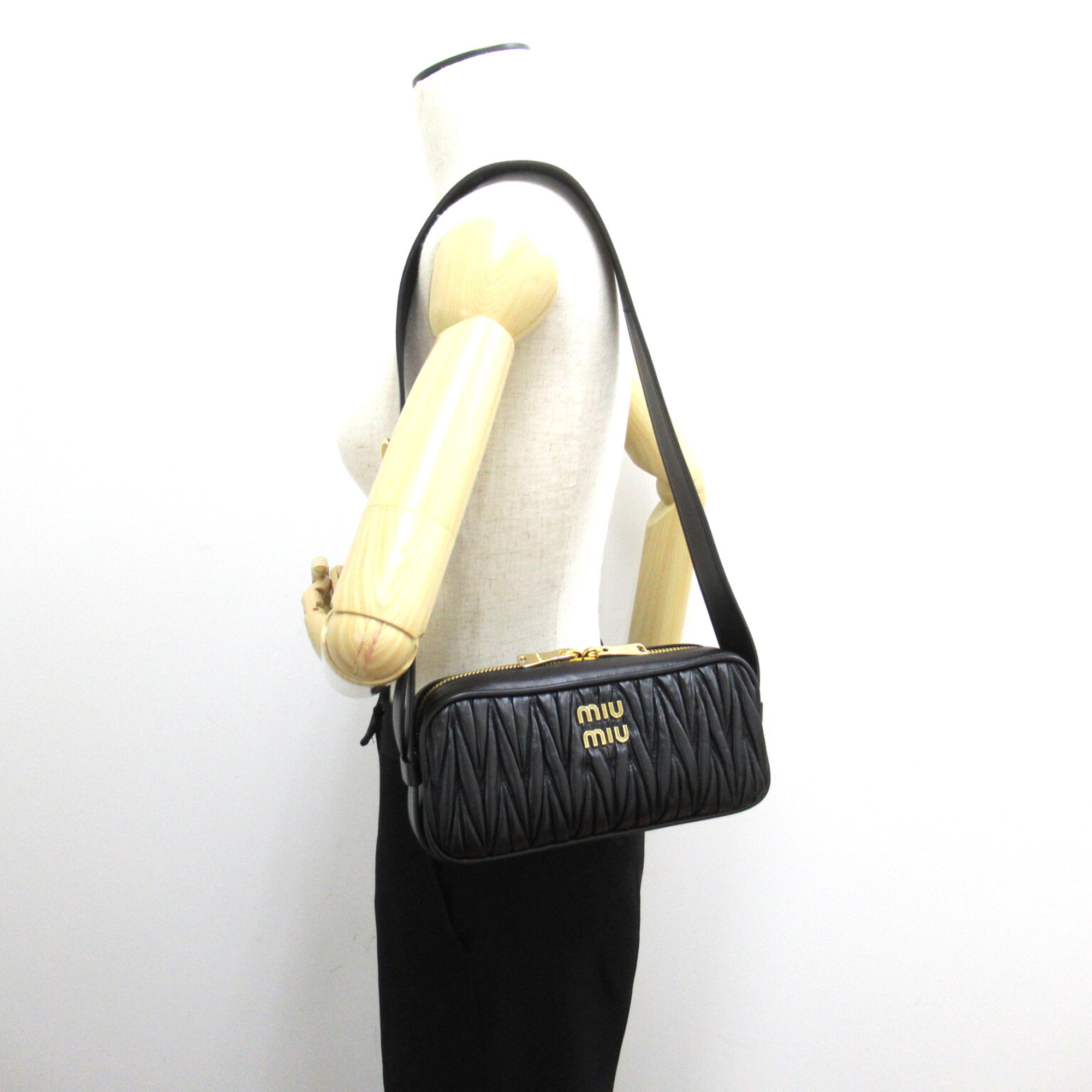Miu Miu Shoulder Bag Black leather 5BC158N88F0002
