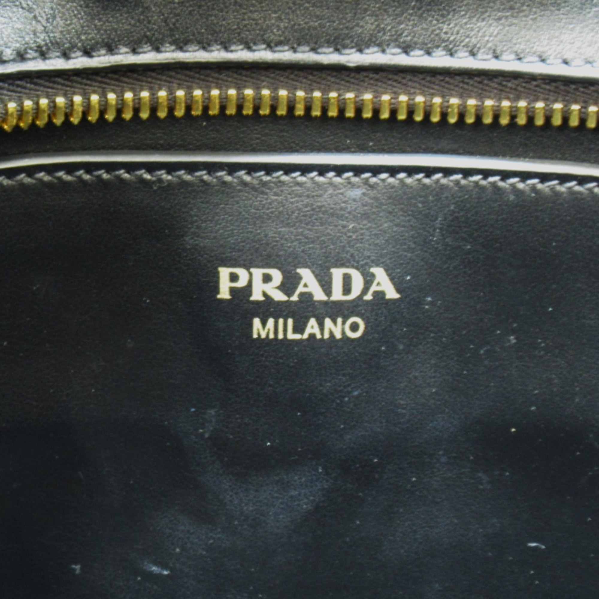 PRADA 2way tote bag Black Safiano leather 1BA229