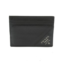 PRADA Card Case Black Safiano leather 2MC047