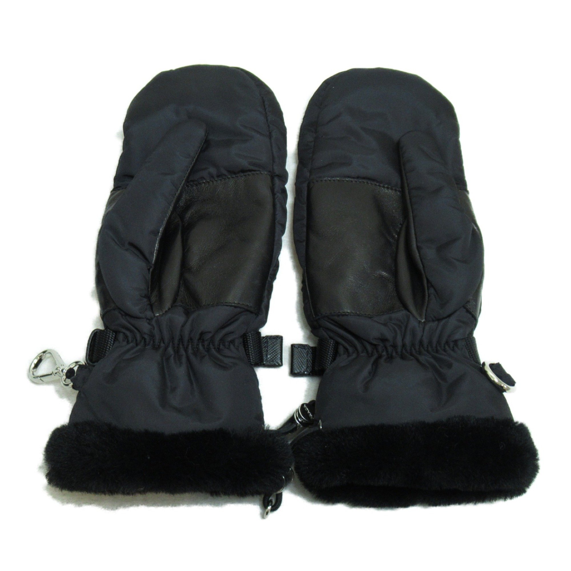 PRADA Gloves gloves Black Nylon 1GG135K4DF00026.5
