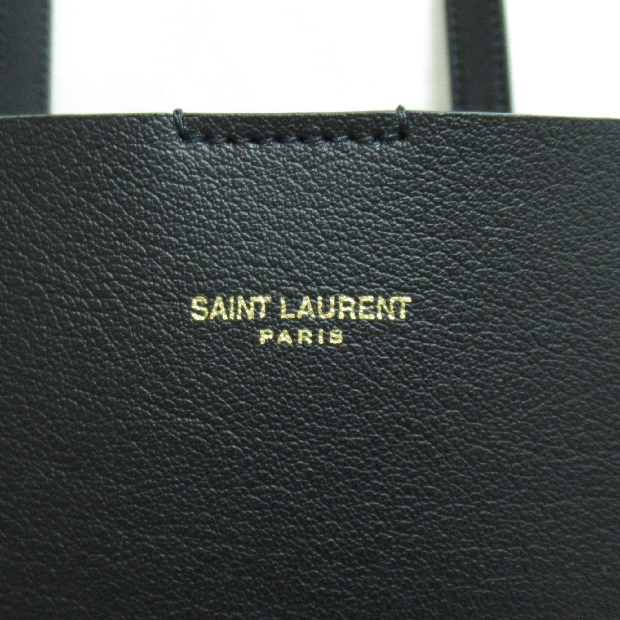 SAINT LAURENT Shopping bag Tote Bag Black Calfskin (cowhide) 600307CSV0J1000