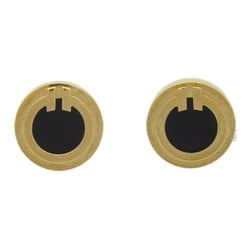 TIFFANY&CO T TWO Circle Onyx Pierced earrings Pierced earrings Black  K18 (Yellow Gold) Onyx Black
