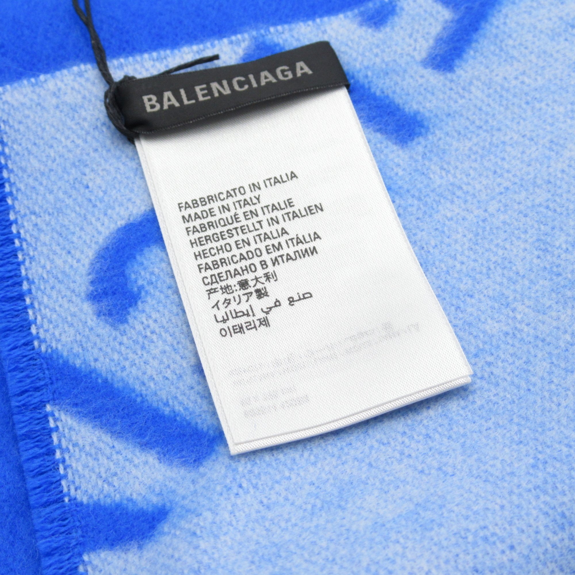 BALENCIAGA Scarf Blue wool 685514420B84277