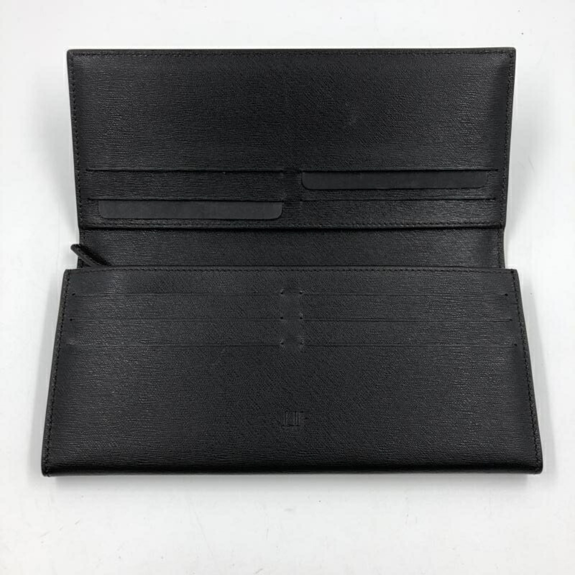 Dunhill Plate Folding Long Wallet Black
