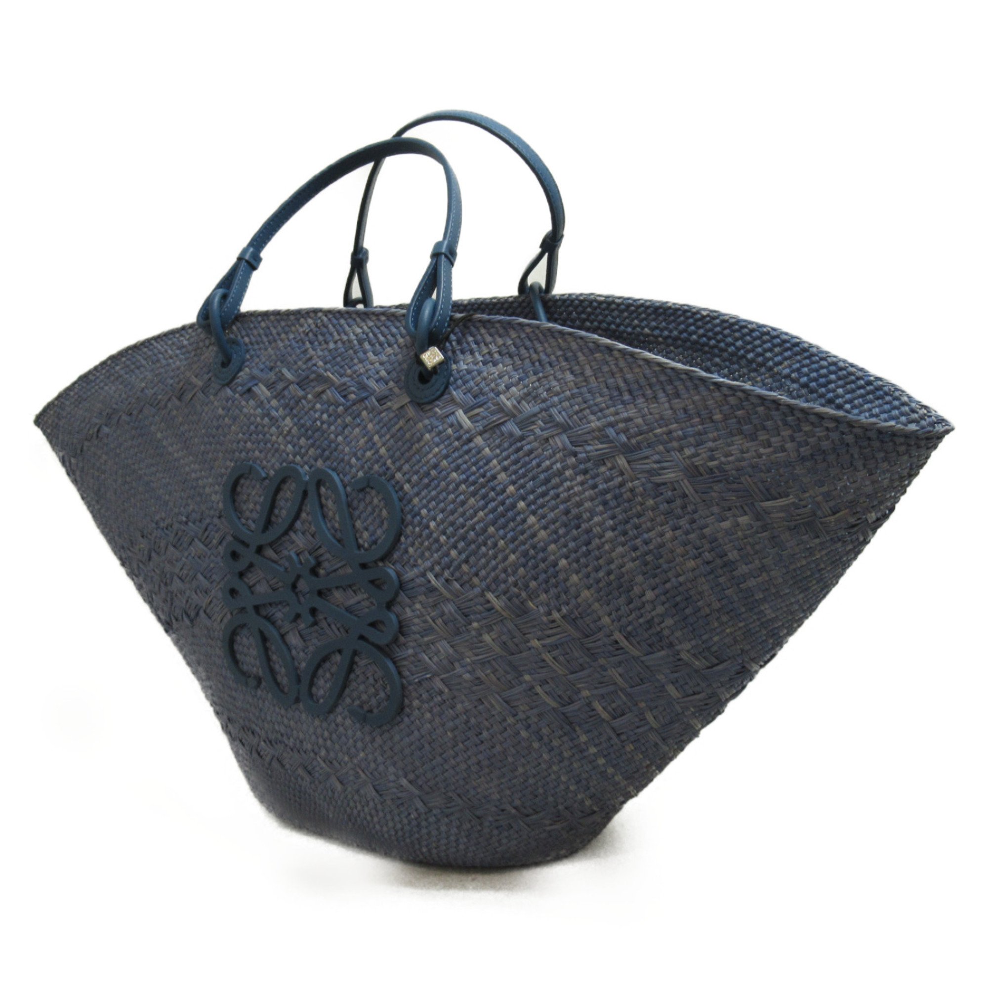 LOEWE Anagram Basket Bag Shoulder Bag Blue Denim blue Calfskin (cowhide) Irakayashi A223F04X138798