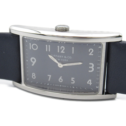 TIFFANY&CO East West Mini Wrist Watch 36668644 Quartz Blue  Stainless Steel Leather belt 36668644