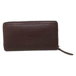 BALENCIAGA Blackout continental purse Brown leather