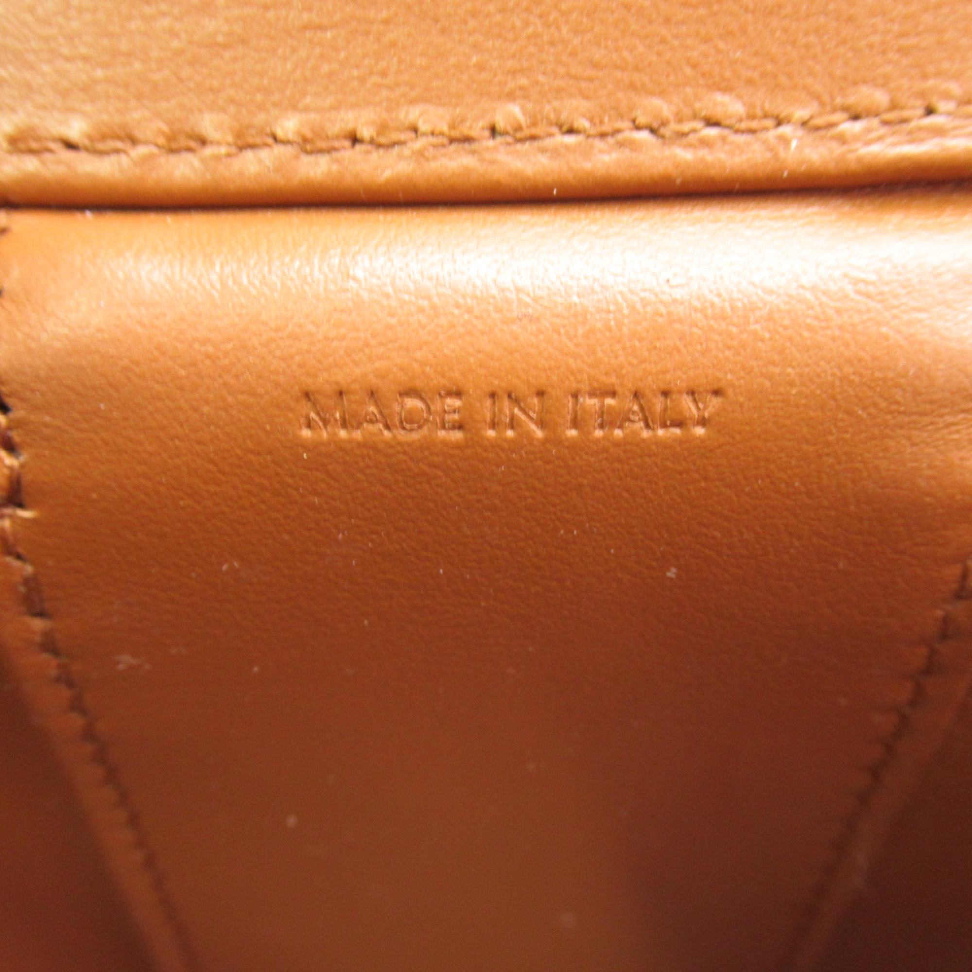 CELINE Mini Vanity Case Cuir Tri-Off Shoulder Bag Brown Tan Calfskin (cowhide) Smooth Scalf skin 10J763DR8.04LU