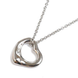 TIFFANY&Co. Tiffany Pt950 Platinum Open Heart Diamond 3PD Necklace 3.8g 40cm Women's