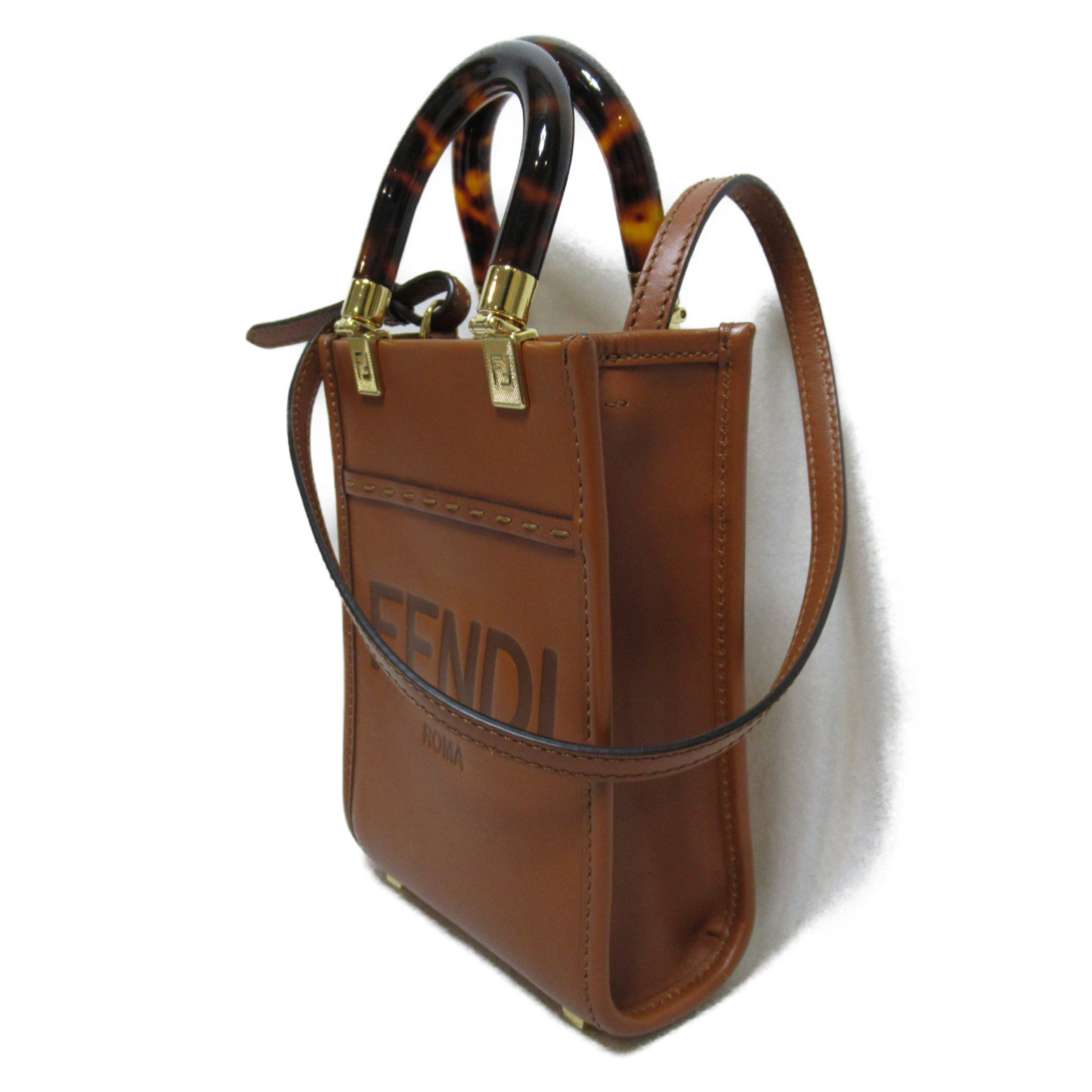 FENDI 2way shoulder bag Brown leather