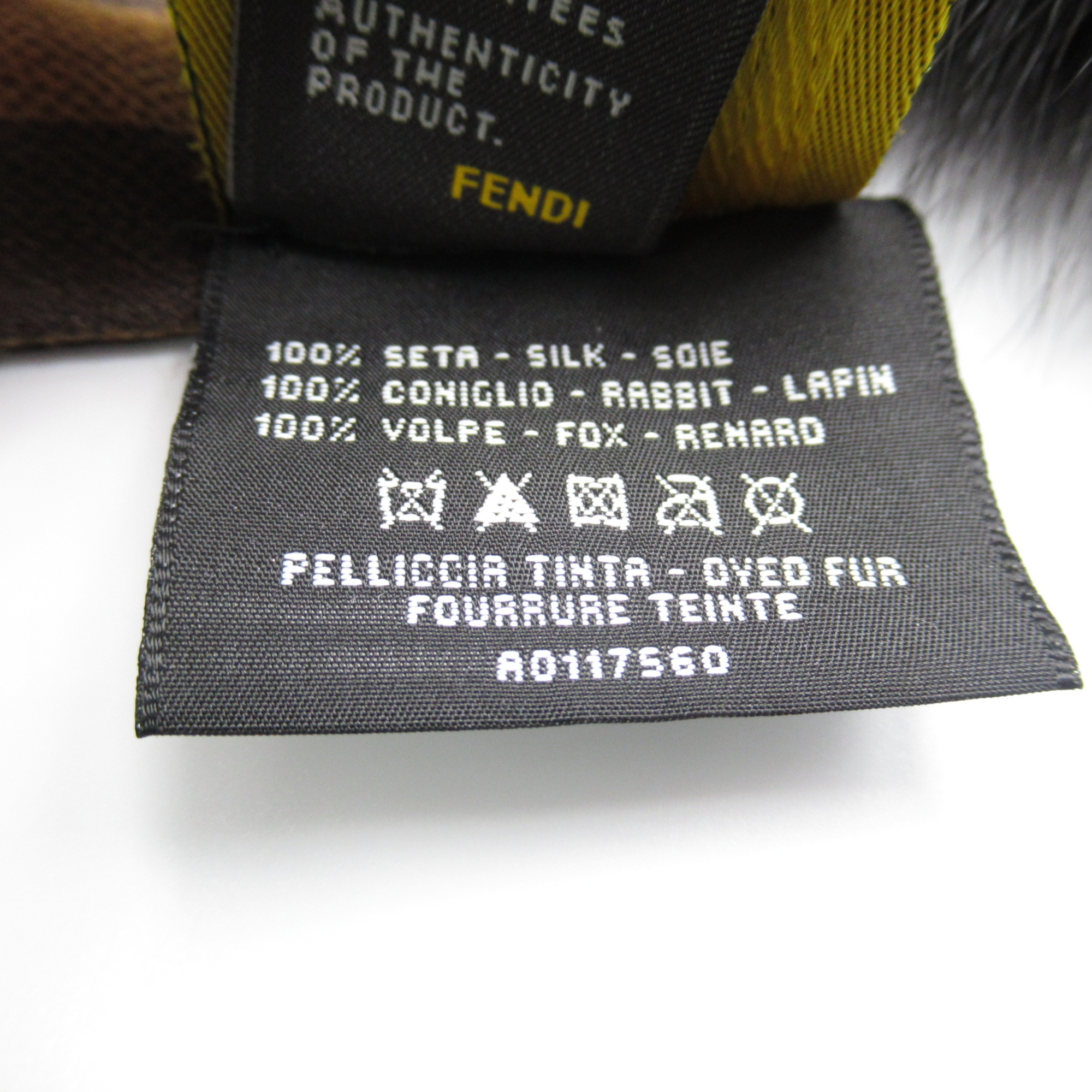 FENDI Fur stole Brown silk