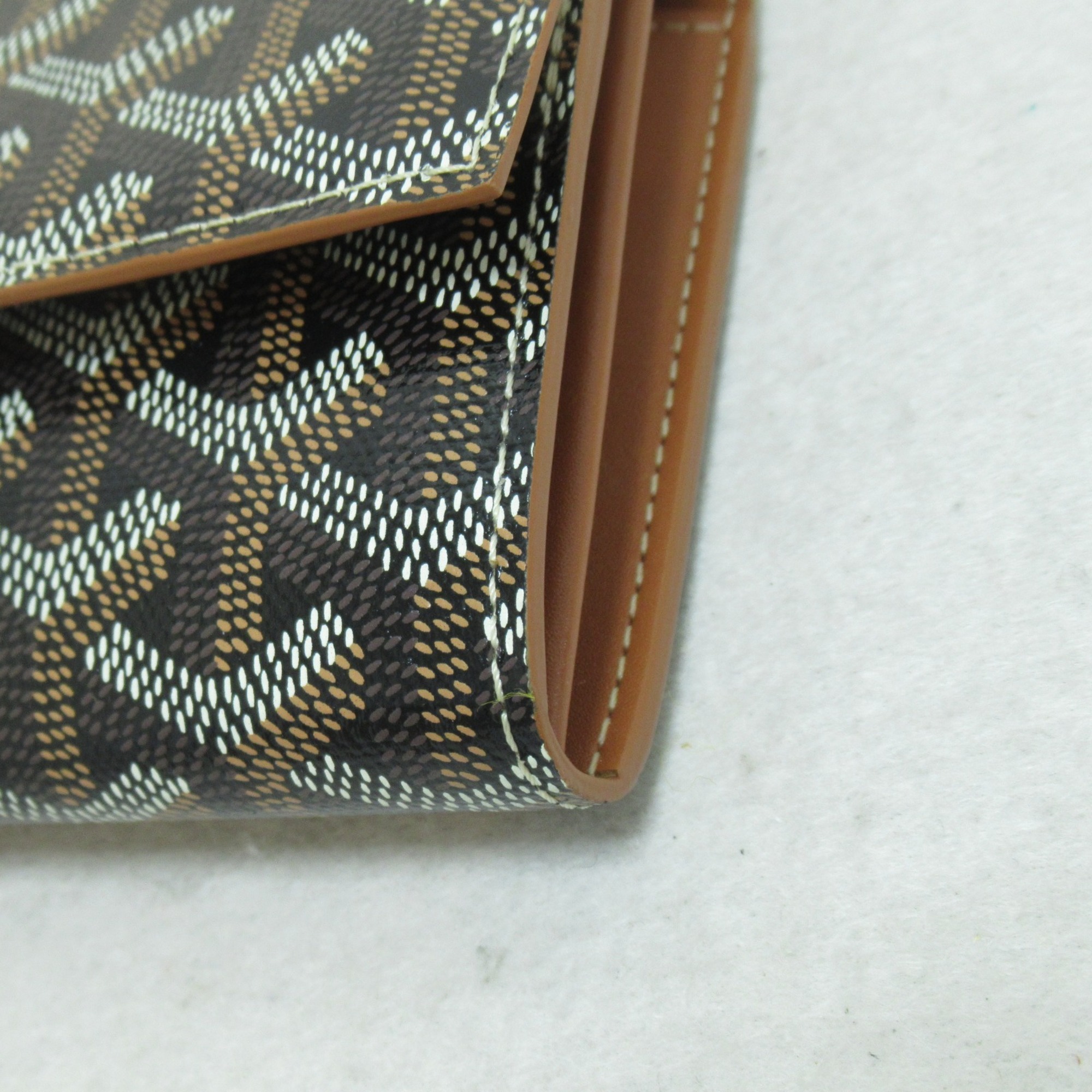 GOYARD Shoulder wallet Brown PVC coated canvas