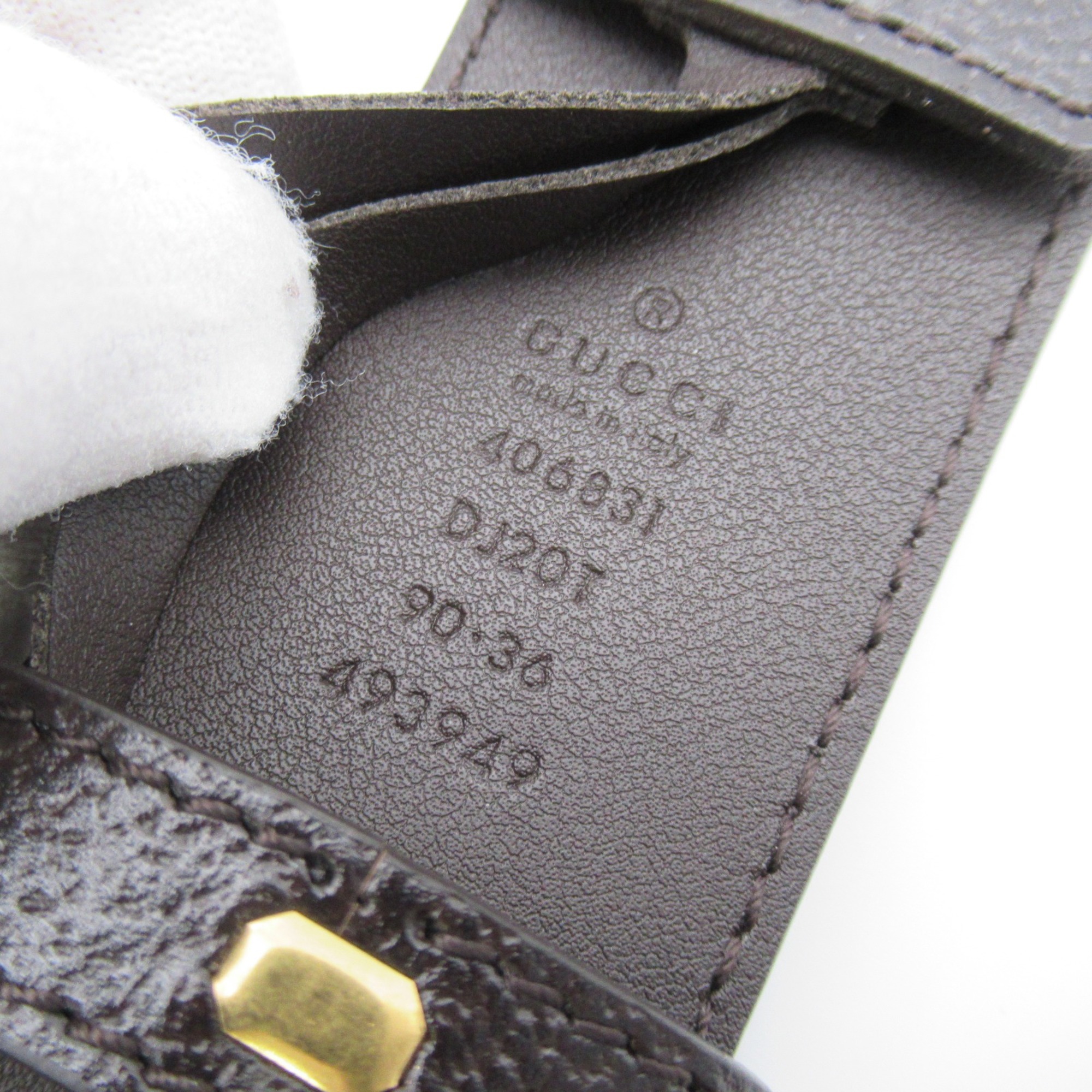 GUCCI Belt W.40 GG MAR Brown leather 406831DJ20T214590