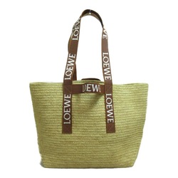 LOEWE Fold Shopper Shoulder Bag Brown Natural / Tan Raffia B507X23X042435