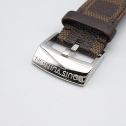 LOUIS VUITTON Tanbur slim Wrist Watch QA005 Quartz Brown  Stainless Steel Leather belt QA005