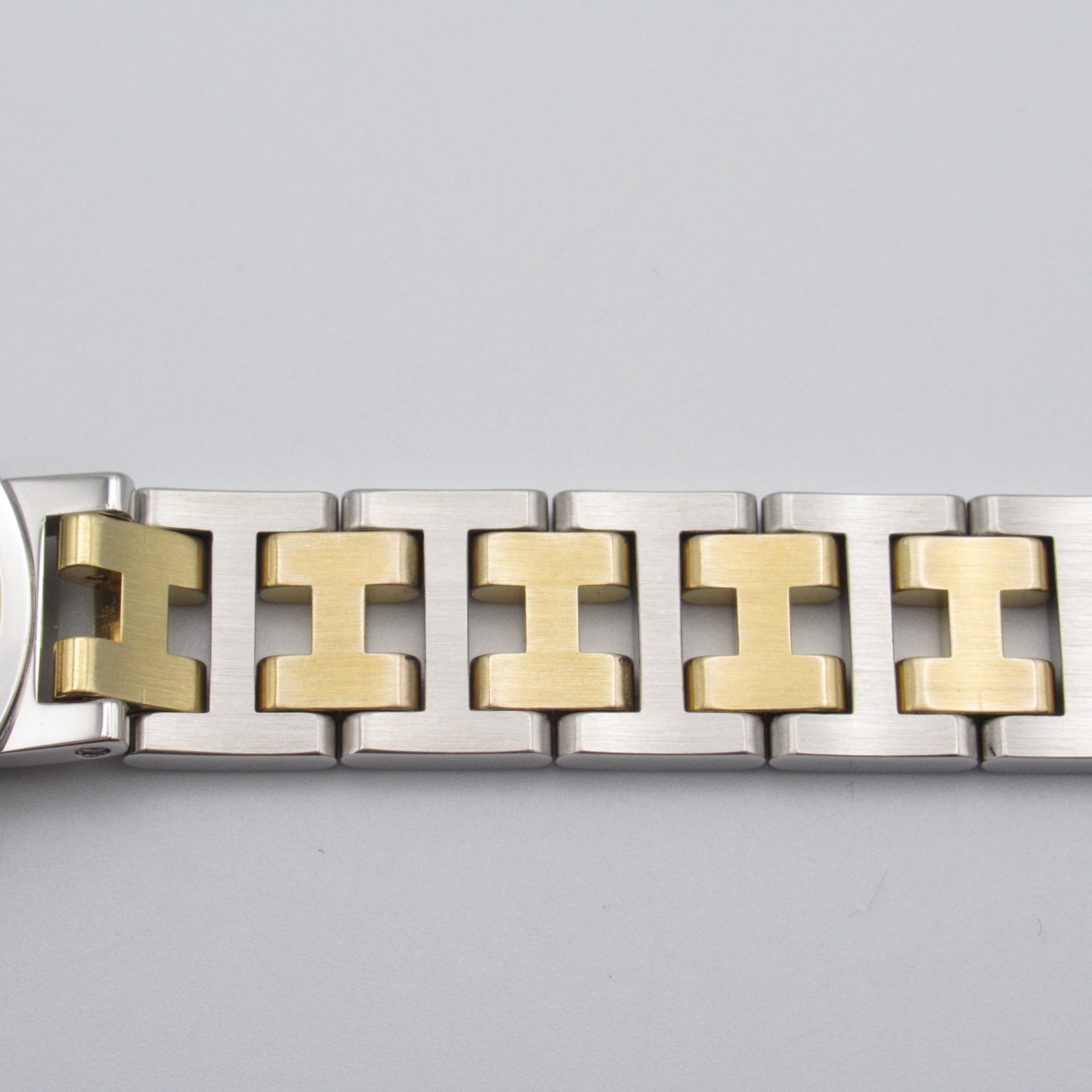 HERMES Clipper Wrist Watch CL2.440 Quartz Beige  Gold Plated Stainless Steel