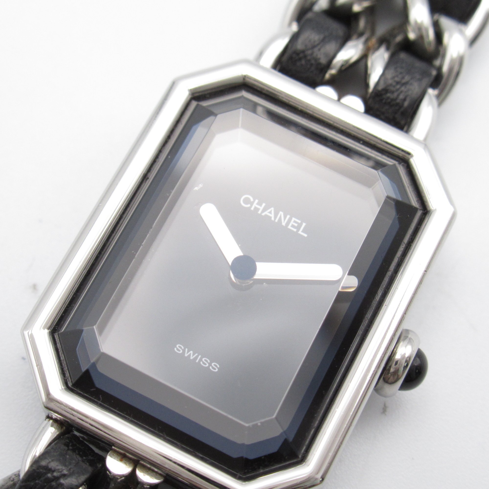 CHANEL Premiere L Wrist Watch H0451 Quartz Black  Stainless Steel Leather belt H0451